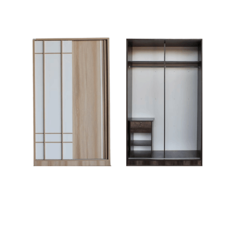 ชุดห้องนอน 6 ฟุต WISDOM DESIGN FURNITURE รุ่น NANA-M สีบัตเตอร์/ขาว_2